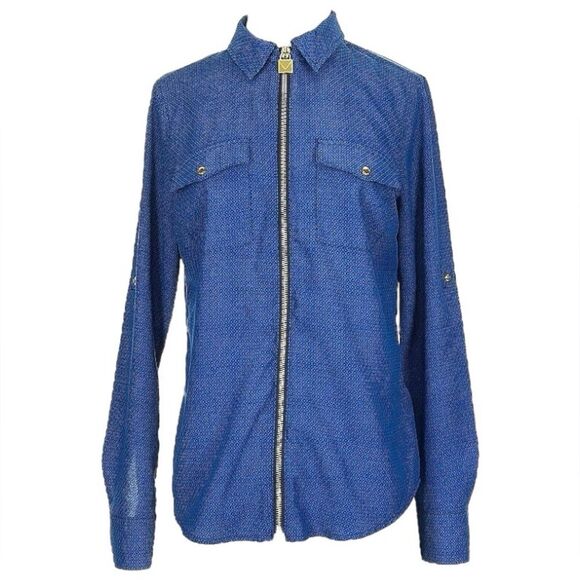 Michael Michael Kors Women’s Zip-Front Shirt | Size XS - Picture 2 of 6